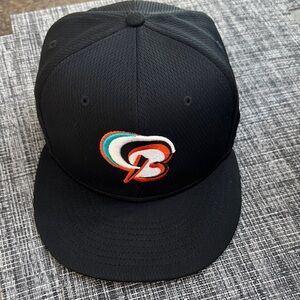 Minor League On Field New Era Black 59FIFTY Fitted Cap sZ 7 1/4